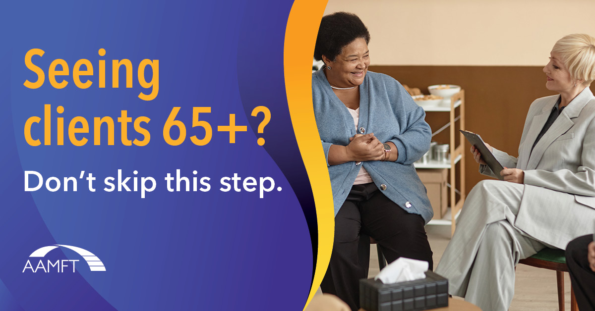 Older adult speaking with therapist