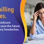 Adult woman examining paperwork